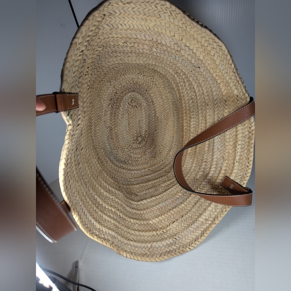 Loewe Large Basket Bag in Palm Leaf and Calfskin - Picture 9 of 9